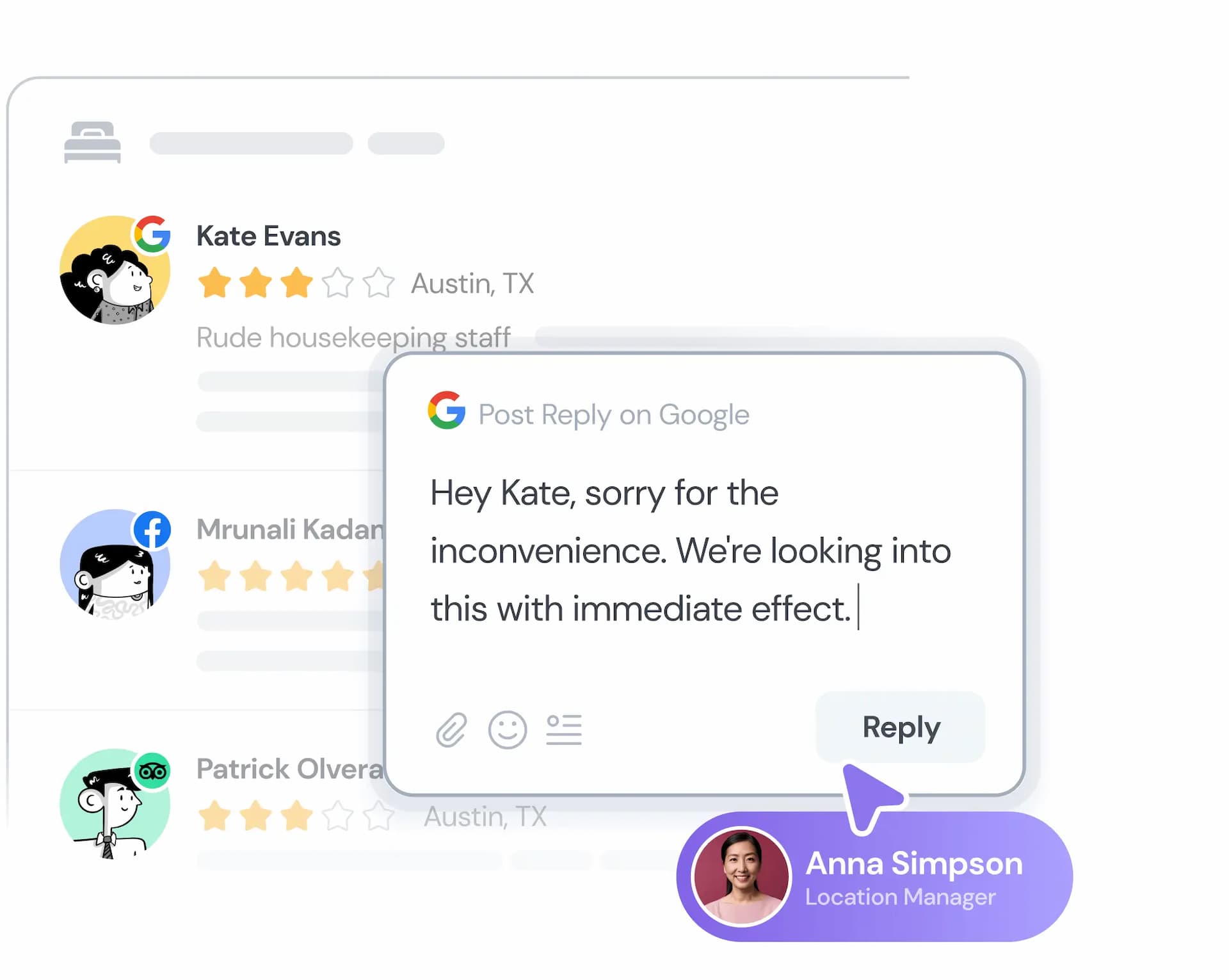 Alle Ihre Bewertungen an einem Ort.
